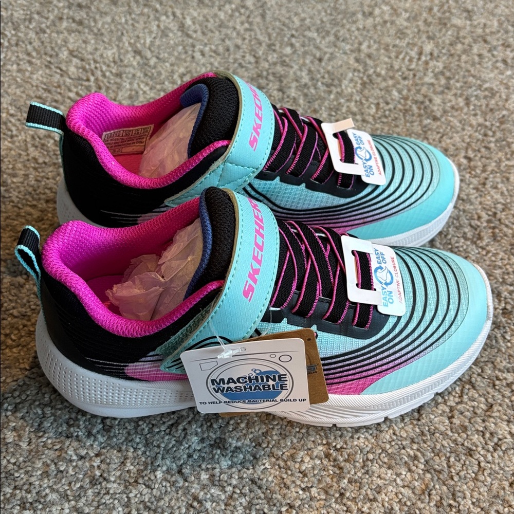 New Skechers Kids Sneakers - Blue, Pink, Black Sz 13